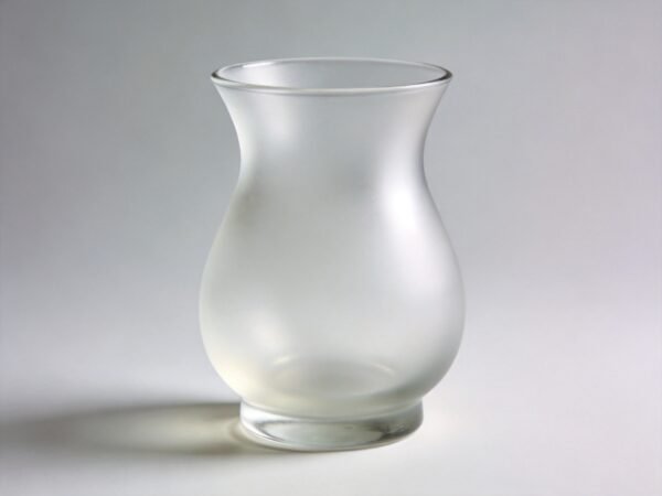 Frosted Glass Hurricane Candle Holder
